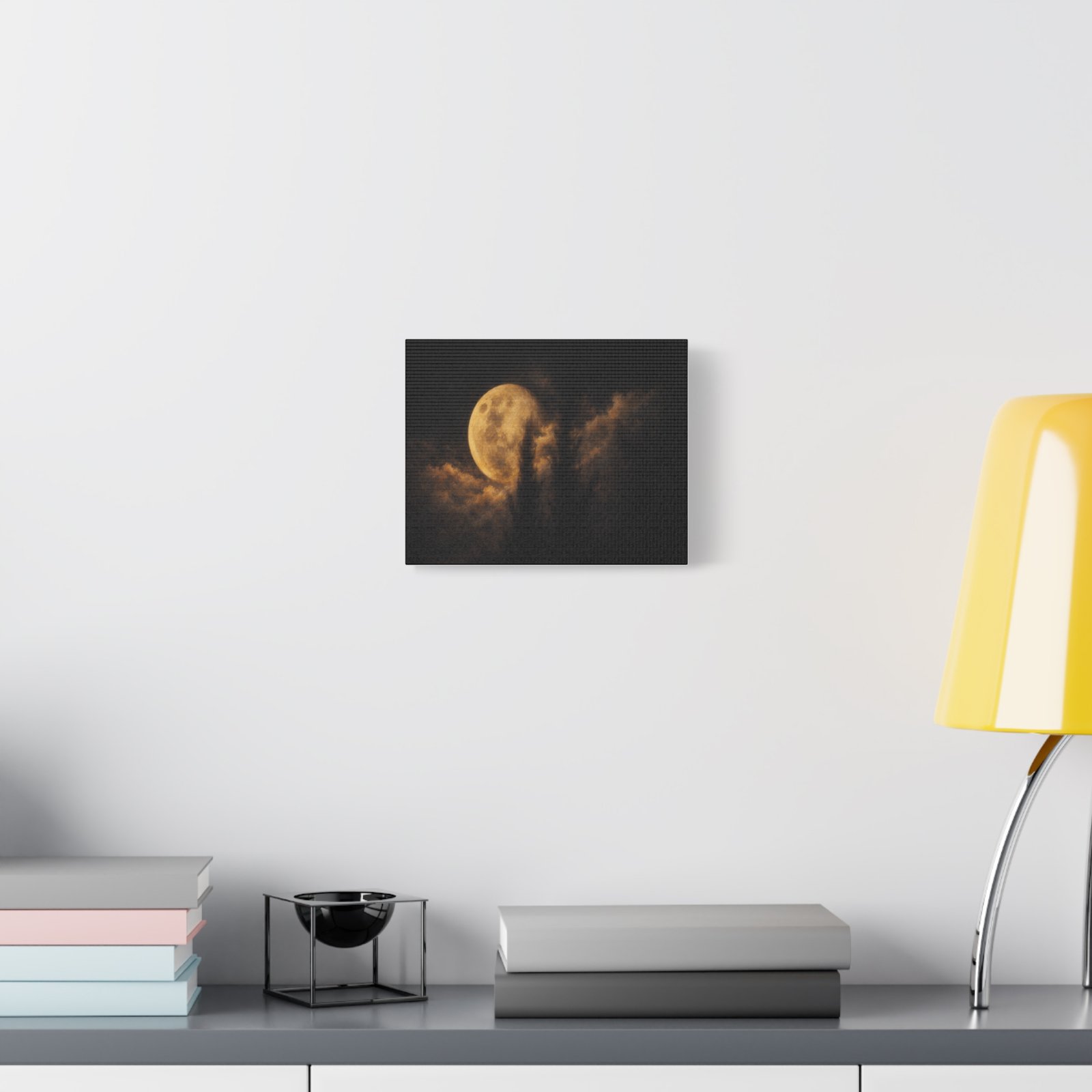 Full Moon & Clouds Canvas – Painterly Edition - Image 3