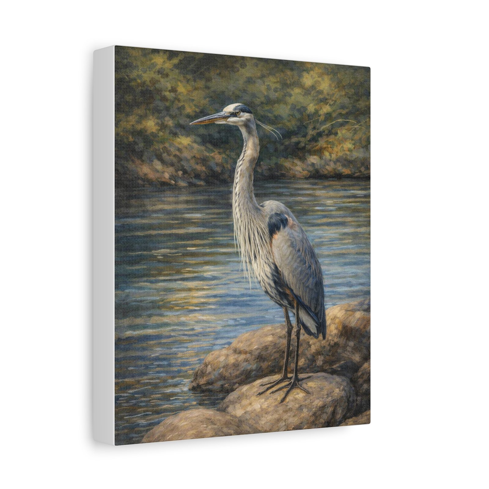 Blue Heron at the Salt River – Painterly Canvas - Image 2
