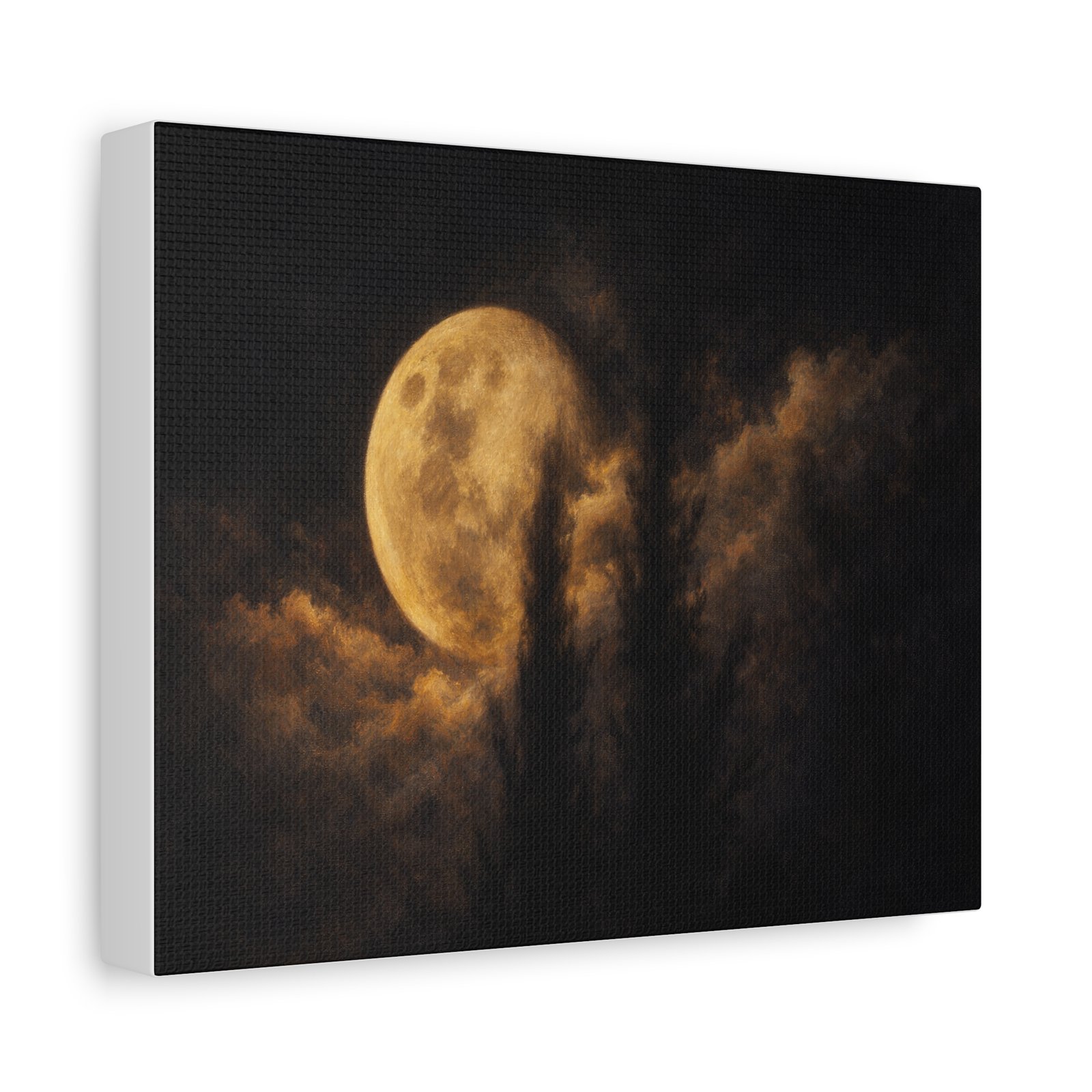 Full Moon & Clouds Canvas – Painterly Edition - Image 2