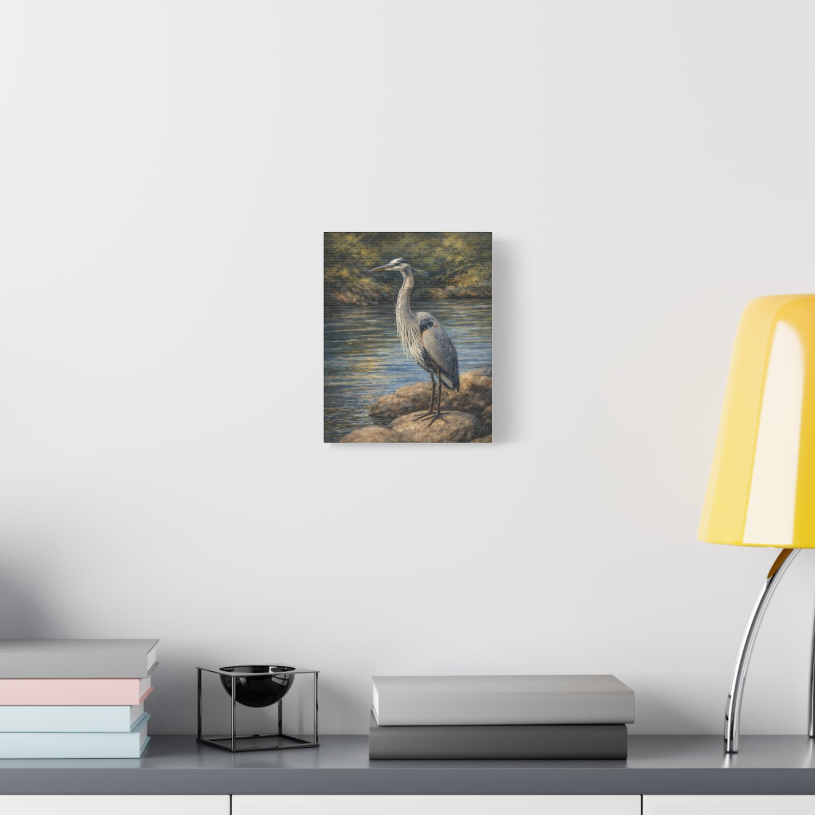 Blue Heron at the Salt River – Painterly Canvas - Image 3