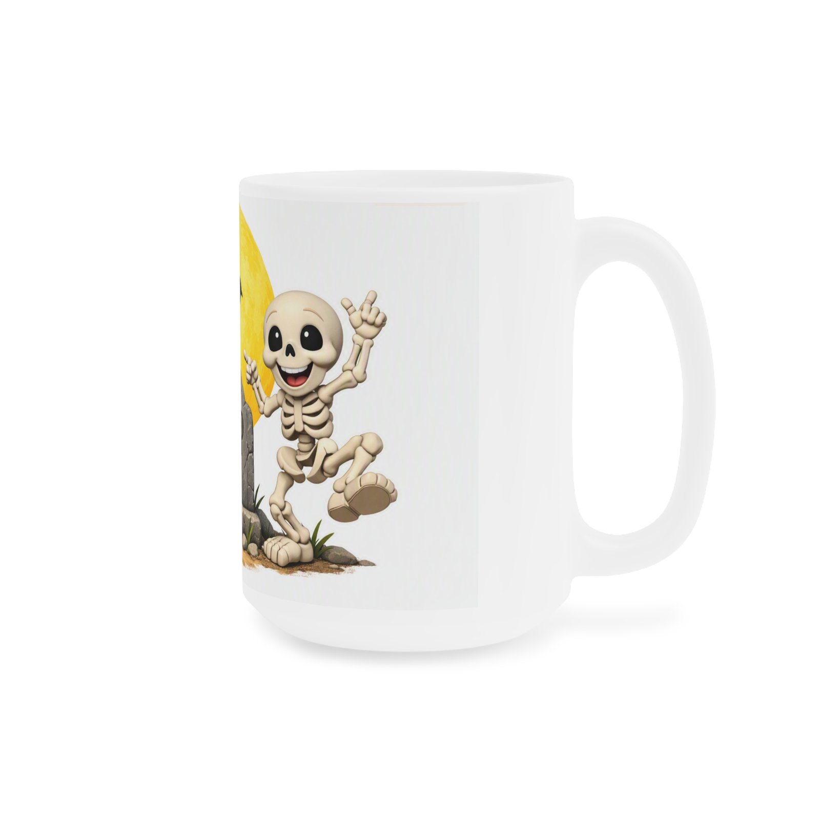 Halloween Skeleton RIP Mug — Cute Spooky Fall Coffee Cup - Image 3