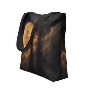 Full Moon Night Sky Tote — Original Photo Turned Painterly Artwork