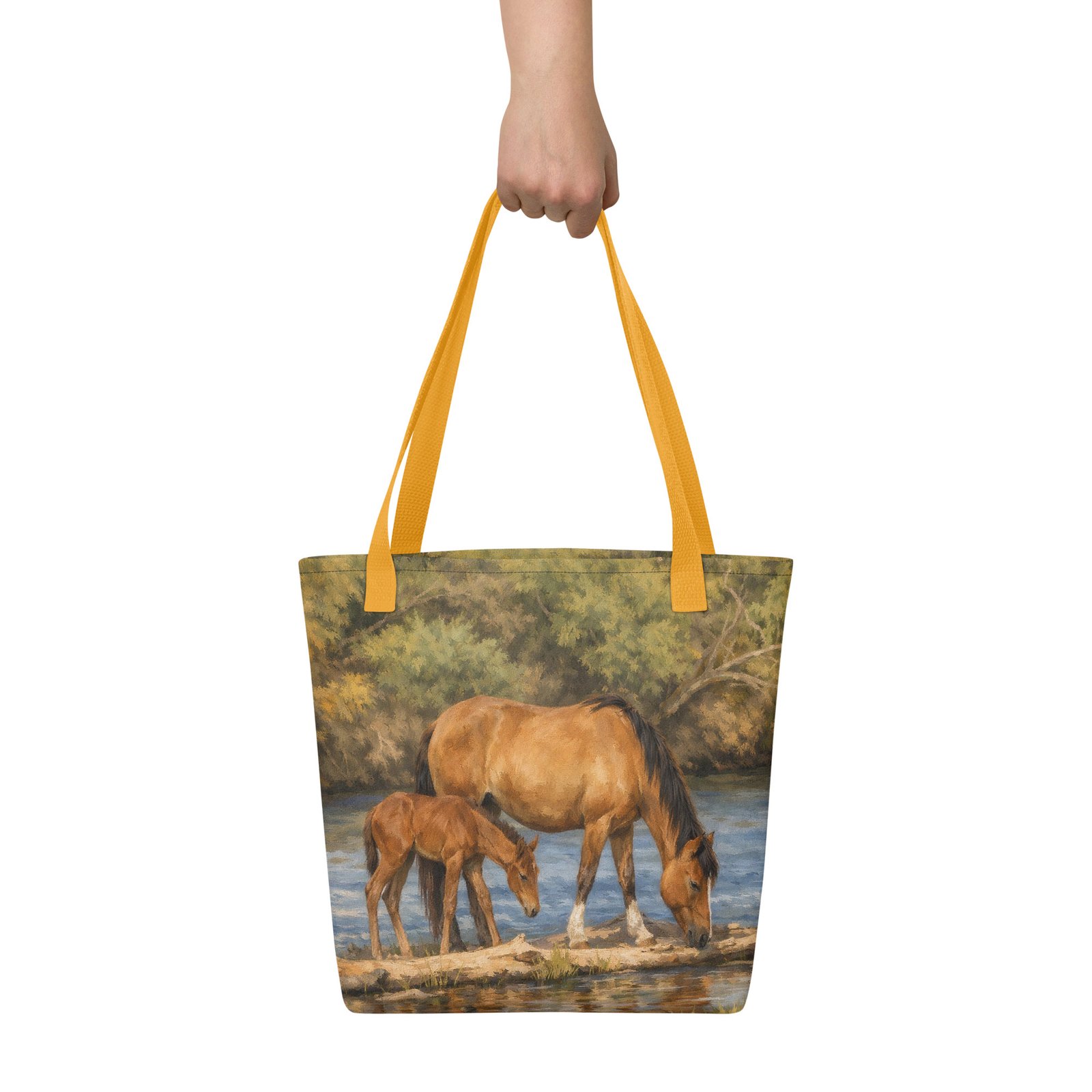 In Tribute to the Salt River Mare & Foal β Painterly Tote - Image 8