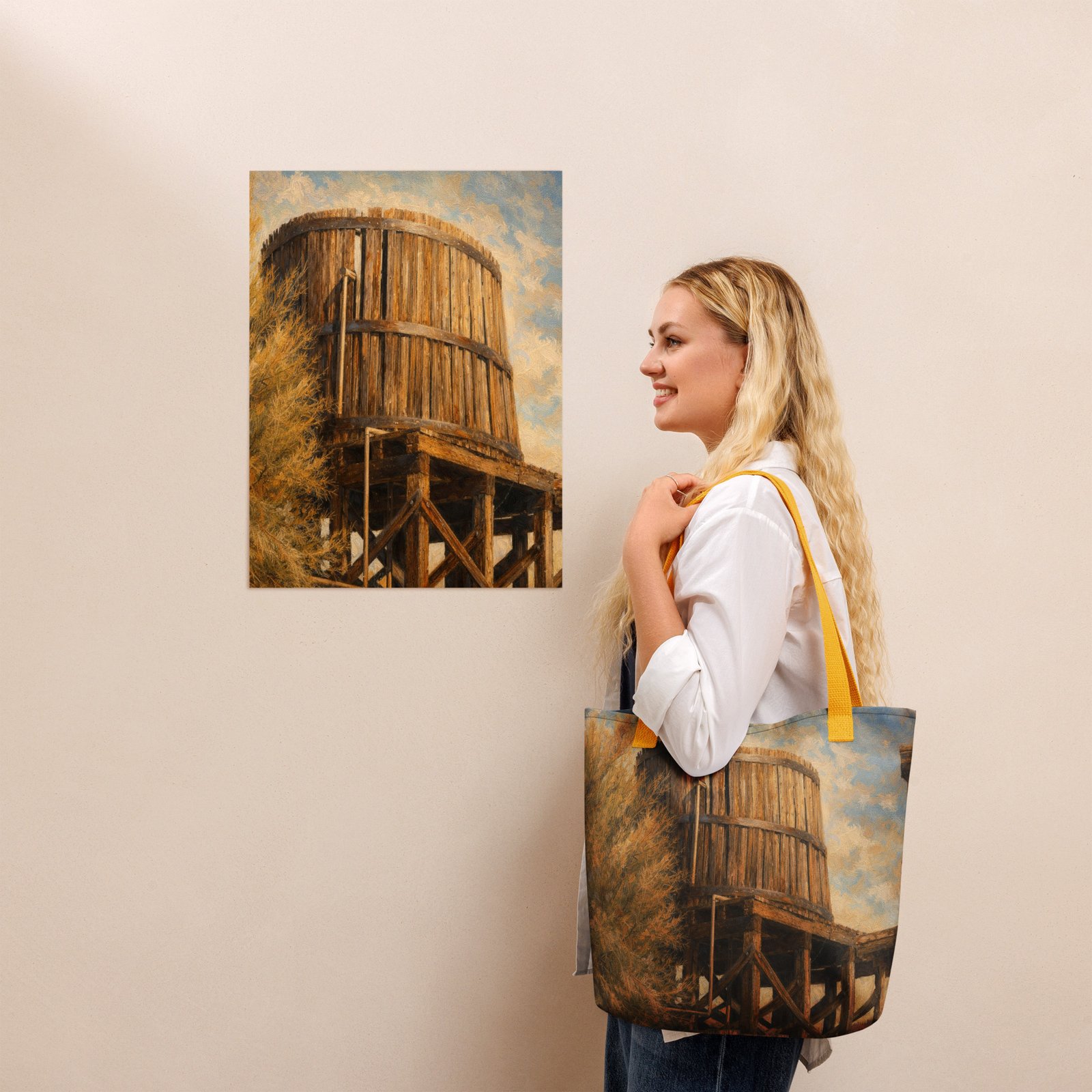 Goldfield Water Tower Tote – Painterly Edition - Image 14