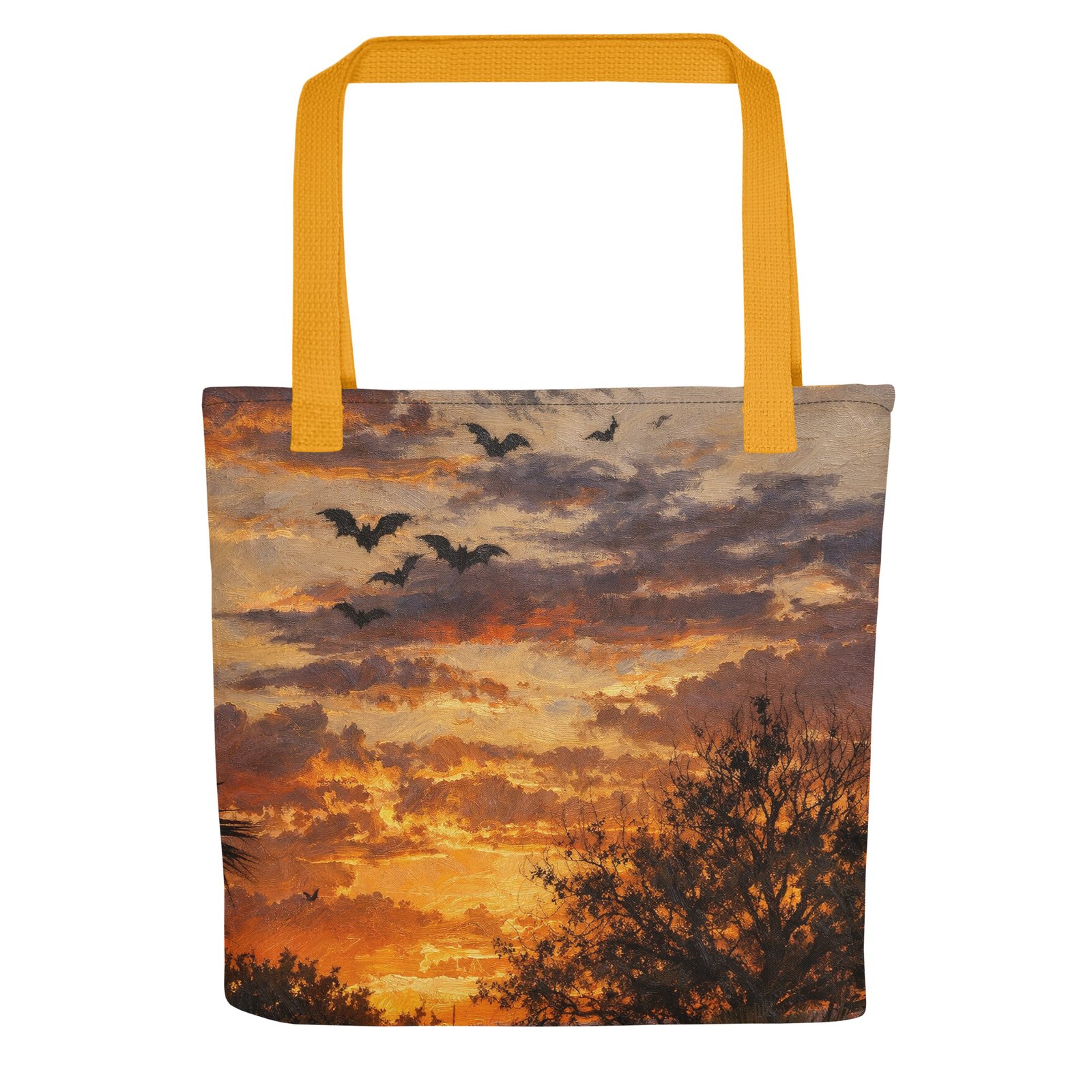 Sunrise With Bats Tote β Original Photo Turned Painterly Artwork - Image 4