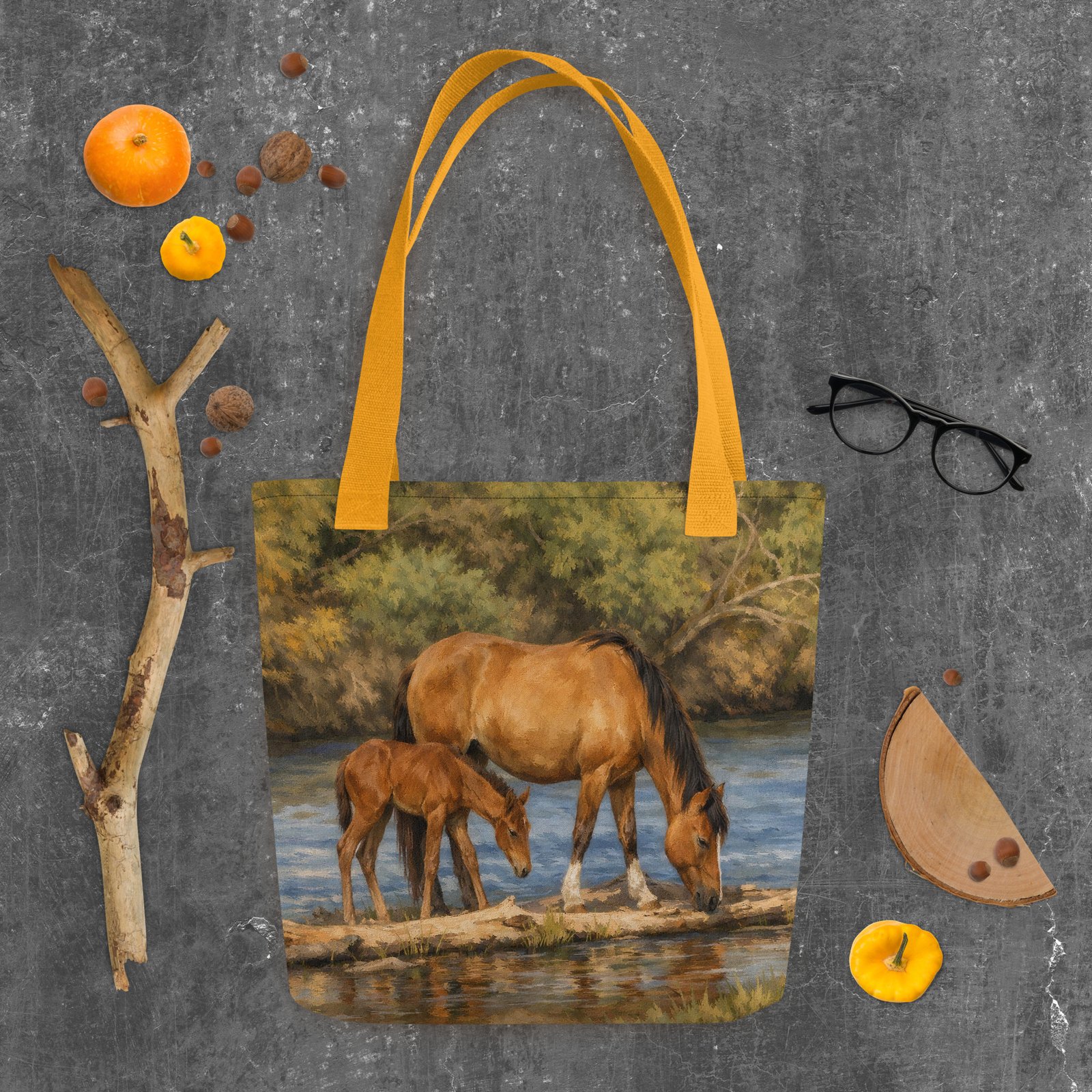 In Tribute to the Salt River Mare & Foal β Painterly Tote - Image 10