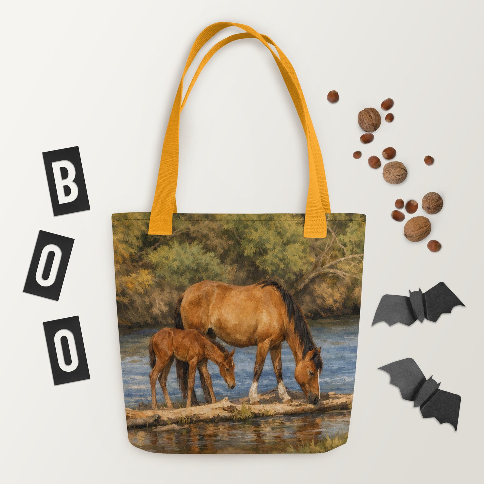 In Tribute to the Salt River Mare & Foal β Painterly Tote - Image 11