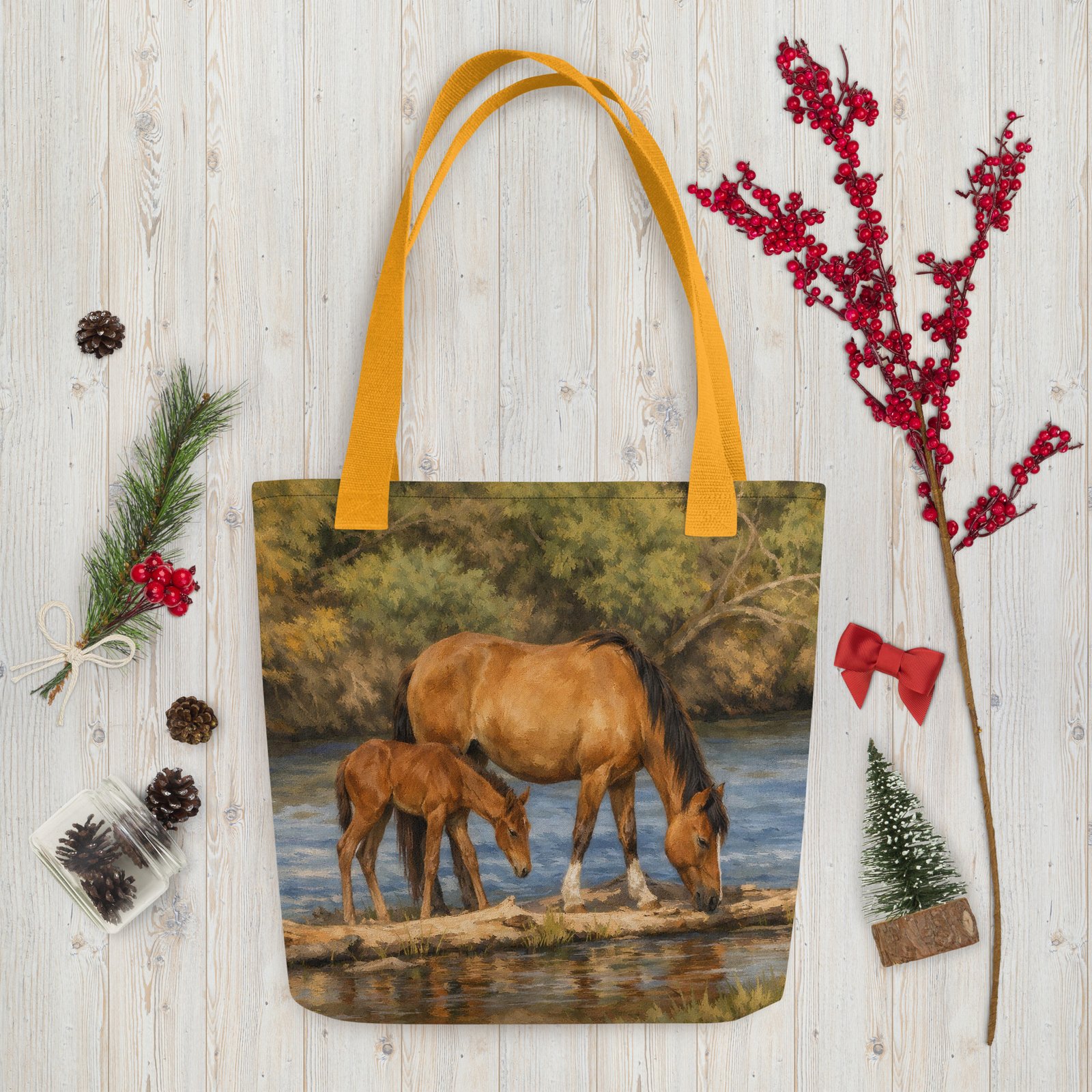 In Tribute to the Salt River Mare & Foal β Painterly Tote - Image 12