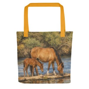 In Tribute to the Salt River Mare & Foal β Painterly Tote