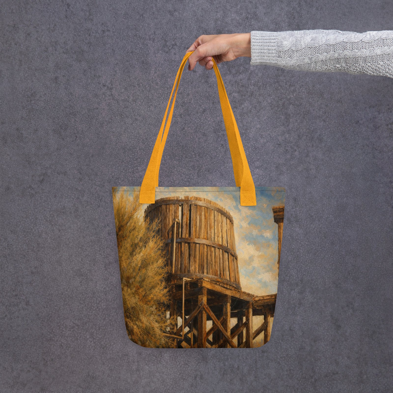 Goldfield Water Tower Tote – Painterly Edition - Image 7