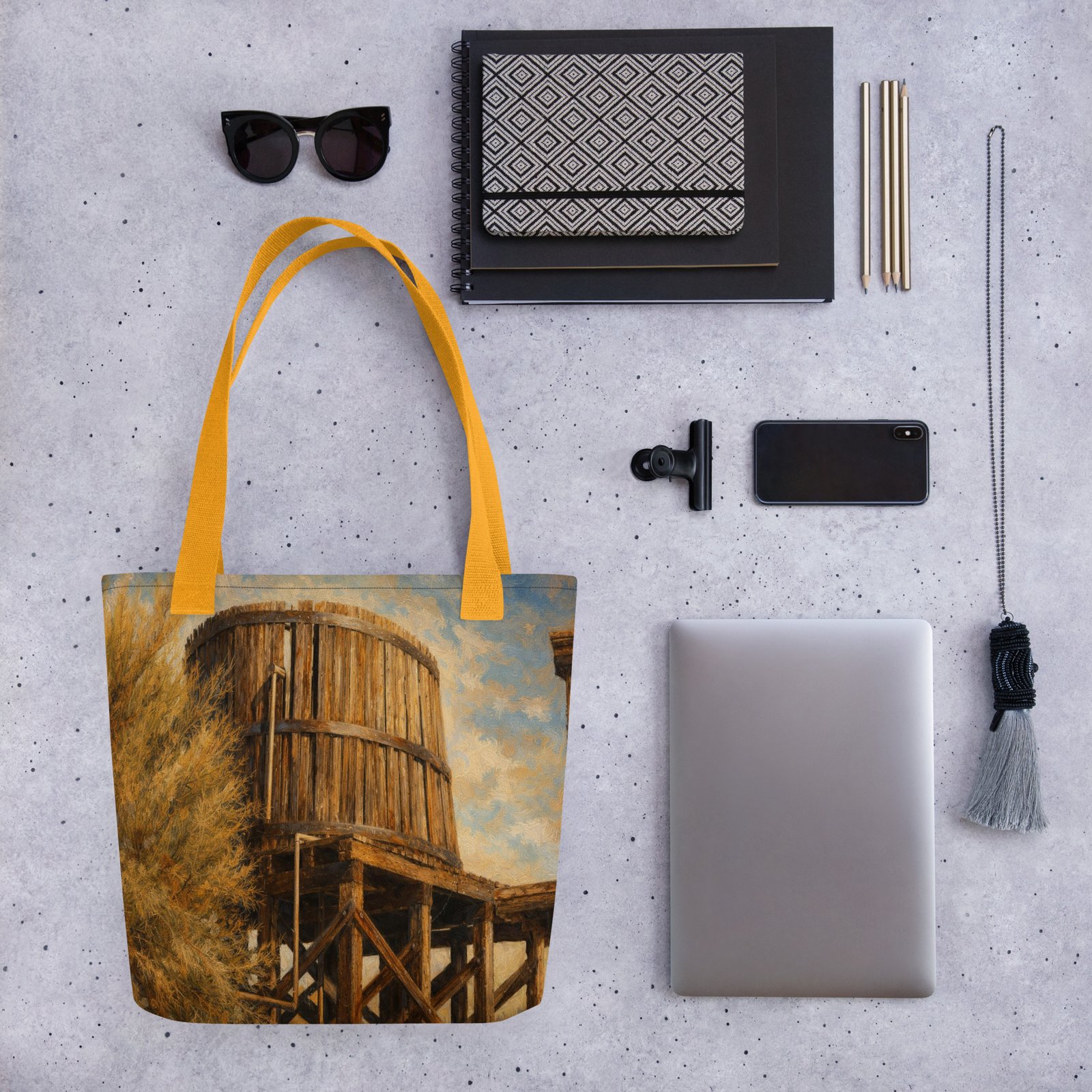 Goldfield Water Tower Tote – Painterly Edition - Image 2