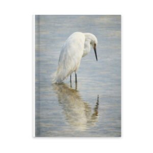 Great Egret at the Riparian Journal β Painterly Edition