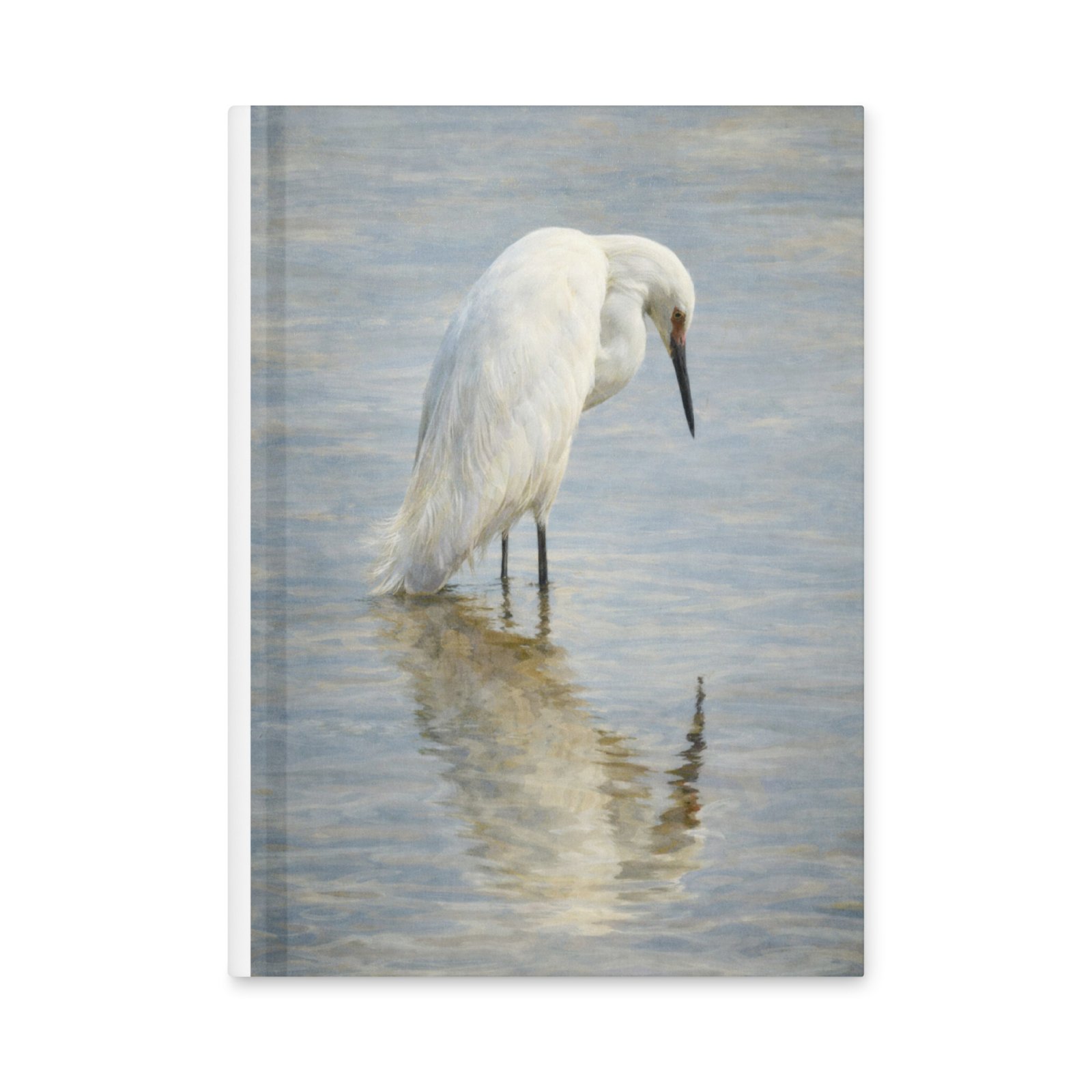 Great Egret at the Riparian Journal β Painterly Edition